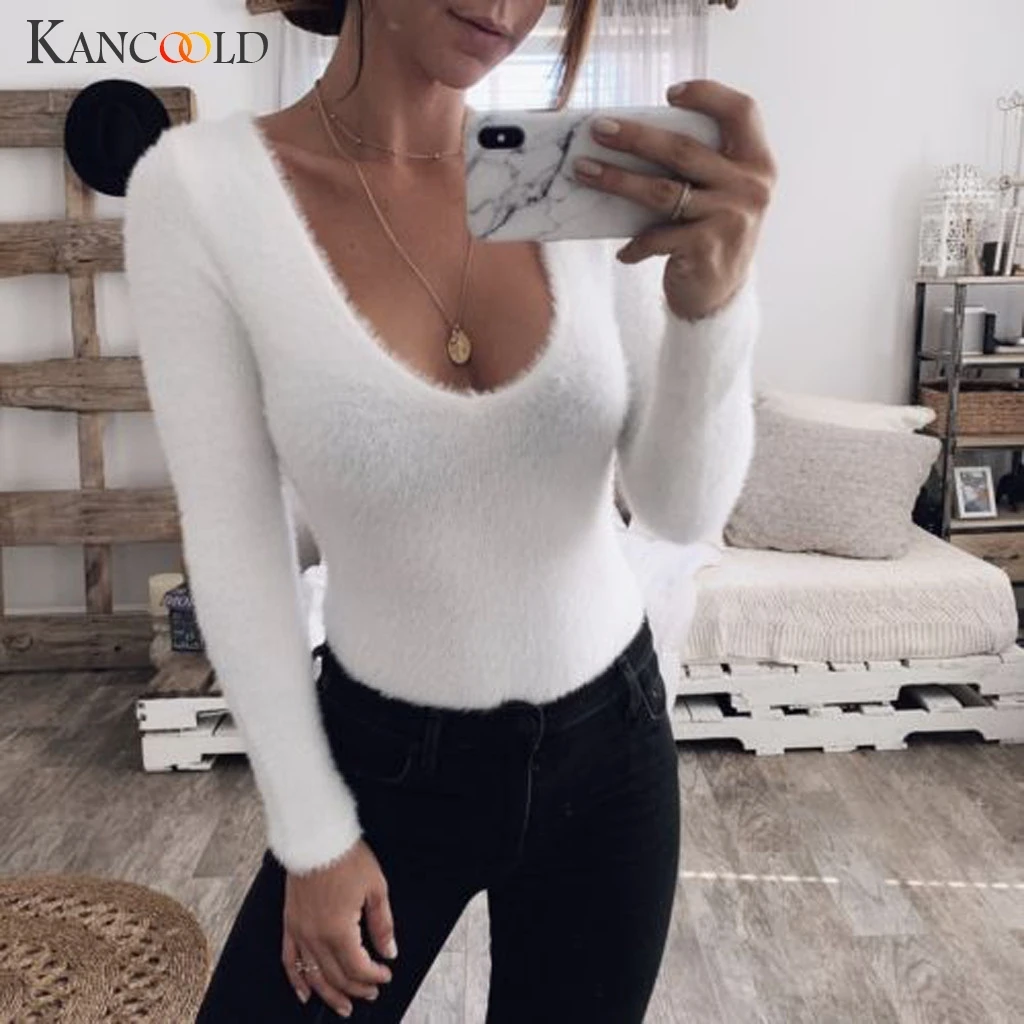 KANCOOLD بذلة النساء سيدة طويلة الأكمام قميص رومبير ارتداءها تمتد يوتار أعلى الأزياء حزب جديد بذلة مثير 2019JAN4