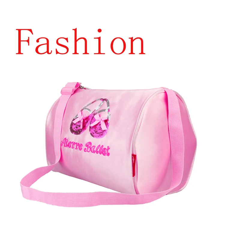 

Pointe Shoes Paillette Embroidery Kids Girls Pink Ballet Bag Cross body Waterproof Canvas Children Cute Dance Bags For Ballet