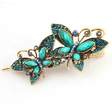 JEYL 10X Lovely Vintage Jewelry Crystal Butterfly bowknot Hairpins Hair stick – for hair Beauty Tools