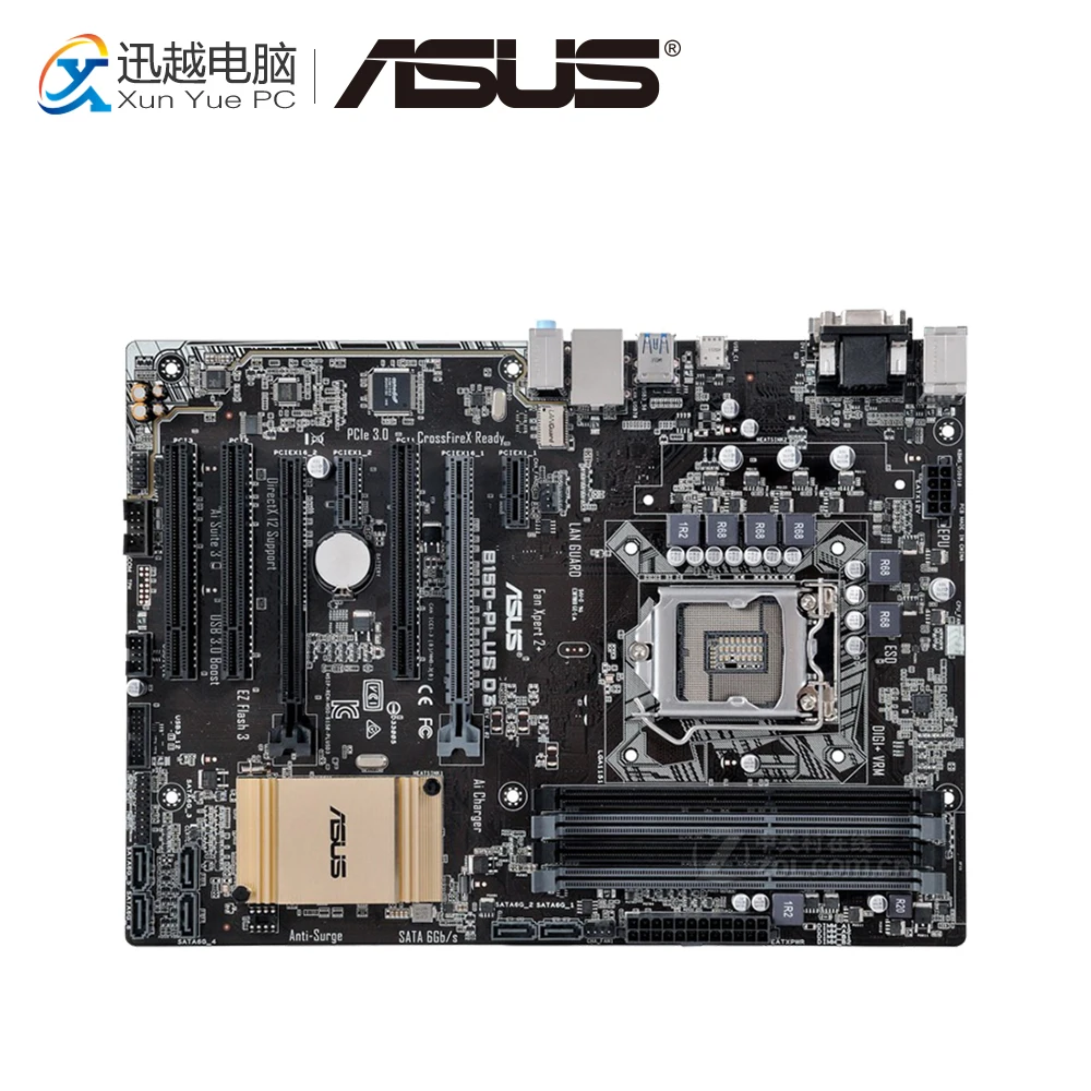 

Asus B150-PLUS D3 Desktop Motherboard B150 Socket LGA 1151 For Core i7 i5 i3 DDR3 64G SATA3 USB3.0 ATX Original Used Mainboard
