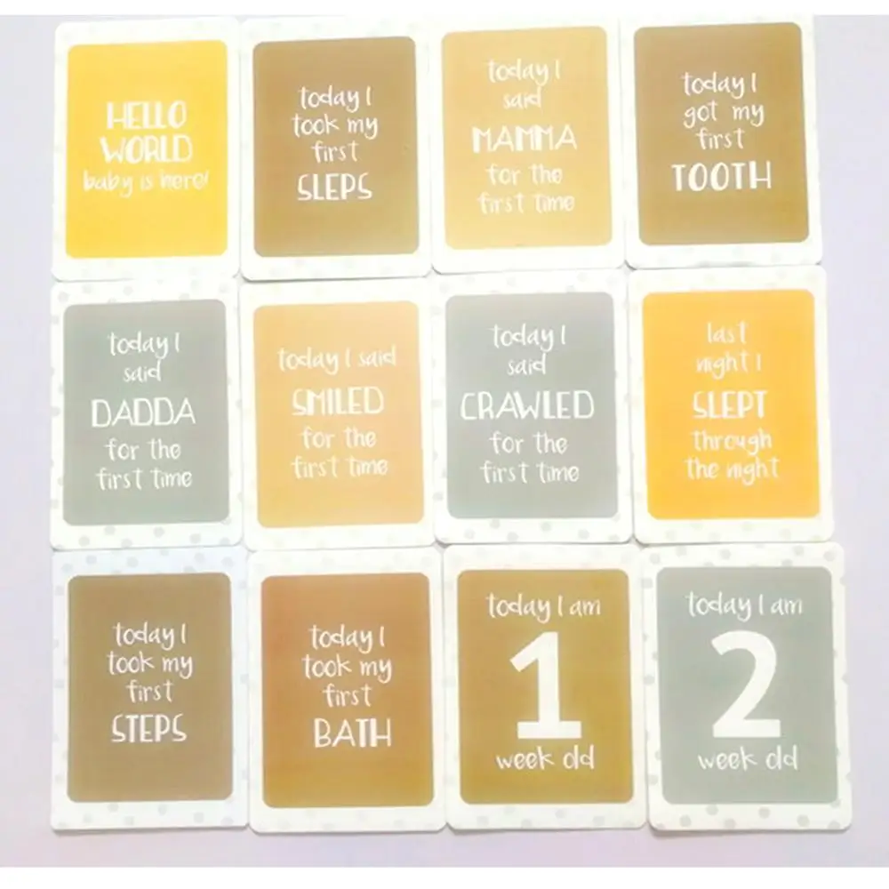 20 Milestone Cards Pack of 44 Items Baby Monthly Stickers 24 Baby Stickers