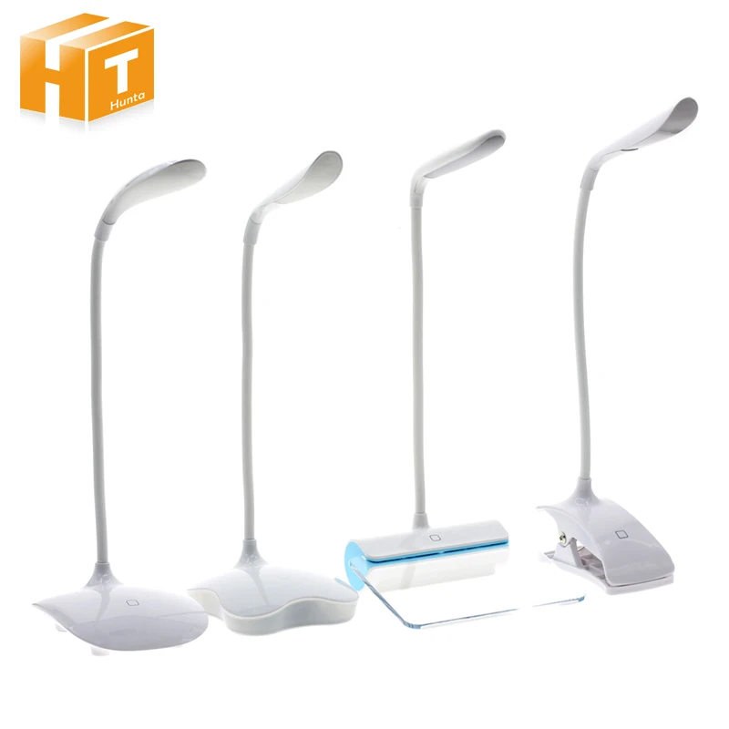 

LED Desk Table Lamp Message Board / Clover 3 Level Dimmable USB Rechargeable Book Reading Night Light