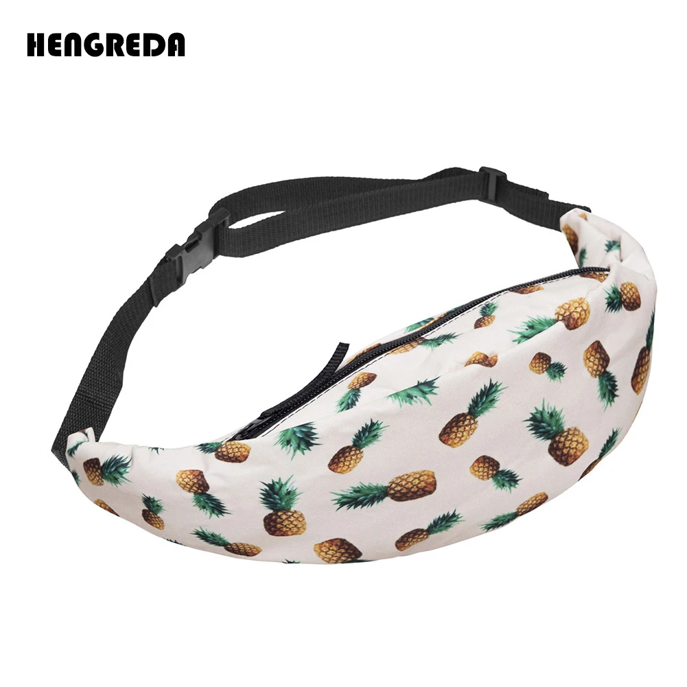 Smile Pineapple With Glasses Sport Waist Pack Fanny Pack Adjustable For Hike