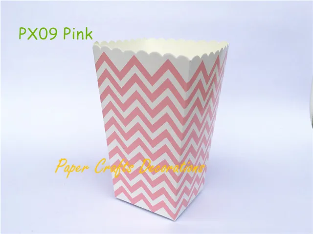 12pcs Lot Small Pink Chevron Party Popcorn Bo Candy Treat 12pcs Lot Small Pink Chevron Party Popcorn Bo Candy Treat Bags Baby Shower Favors