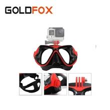 Профессиональная Подводная маска для дайвинга из закаленного стекла очки для подводного плавания для Gopro Hero 5 4 3 2 1 Xiaomi yi Спортивная цифровая Экшн-камера