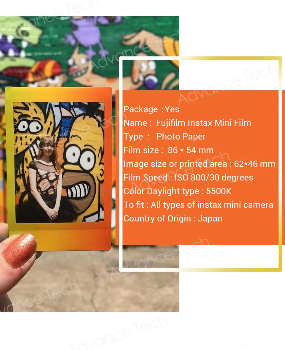 Подлинная Fujifilm Instax Mini 8 Плёнки Радуга Fuji мгновенный Фотобумага 10 Простыни детские для 70 7 s 50 s 50i 90 25 поделиться SP-1 ломо камеры