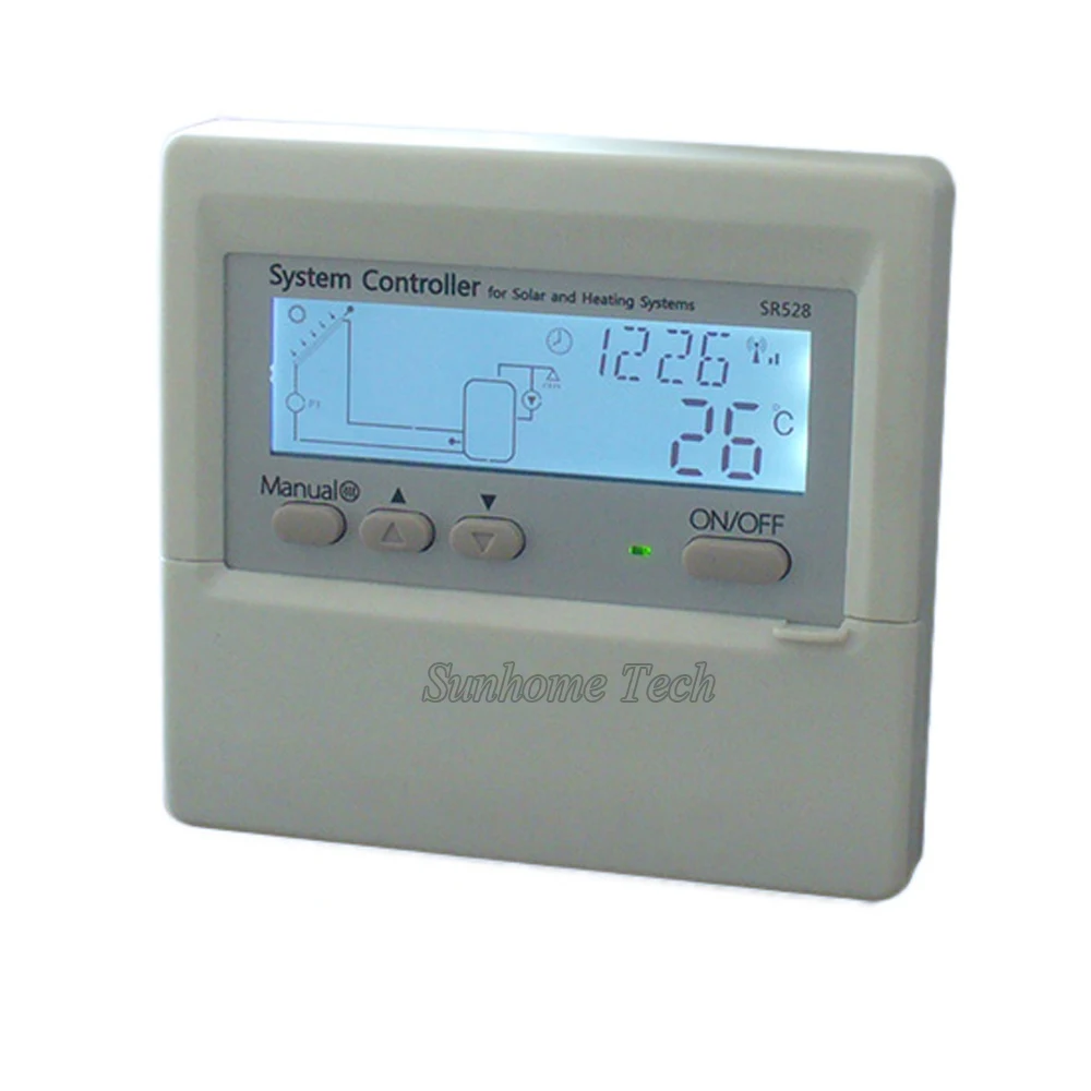 Wireless Solar Water Heater Controller SR528,3Sensor Input,4outputs,600m communication distance