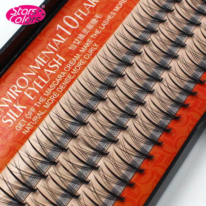 

New natural false Individual eyelashes middle dense side soft silk eyelash extension makeup tools