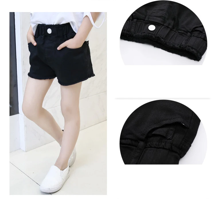 New Fashion 2018 Summer Shorts Baby Big Girls Clothes Kids Casual Solid Tassel Shorts For Girls Cotton Pockets Bottoms Clothing (19)