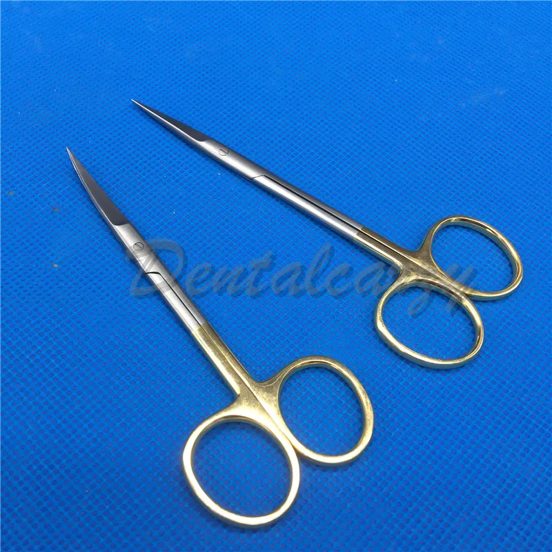 Глазные ножницы с золотой ручкой косметический пластический хирургический инструмент двойной инструмент для век офтальмологические рабочие ножницы
