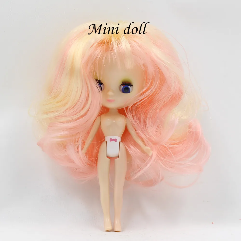 Фабрика blyth кукла bjd розовый цвет смесь золотые красочные длинные машинки для волос blyth кукла(30 см) кукла среднего размера(20 см) Мини-кукла(10 см - Цвет: mini doll