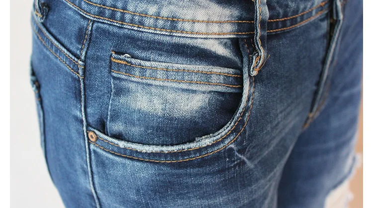 Женская обувь 2016 года проблемных рваные обтягивающие джинсы модные необработанные края отверстие джинсы для feminino