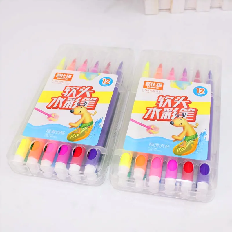 

DIY Painting 12 Colors Non-toxic Soft Brush Pen Washable Watercolor Pen Set Mark Painting For Drawing Gift Art Supplies Marker
