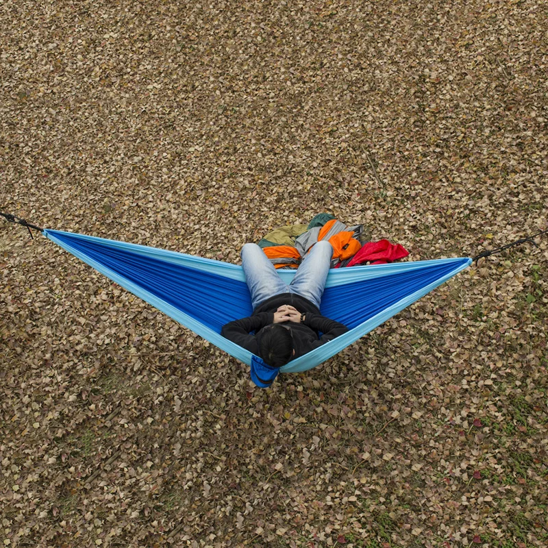 Acehmks двойной гамак Сверхлегкий парашют кресло-гамак с дерева веревки для Открытый лагерь Пеший Туризм Путешествие Anti-UV 300 см * 200 см