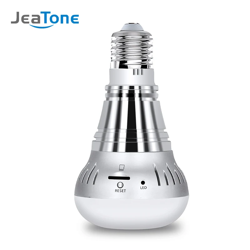 

JeaTone 1080P security ip camera wifi wireless bulb lamp smart ip webcam 360 degree FishEye home surveillance panoramic camera