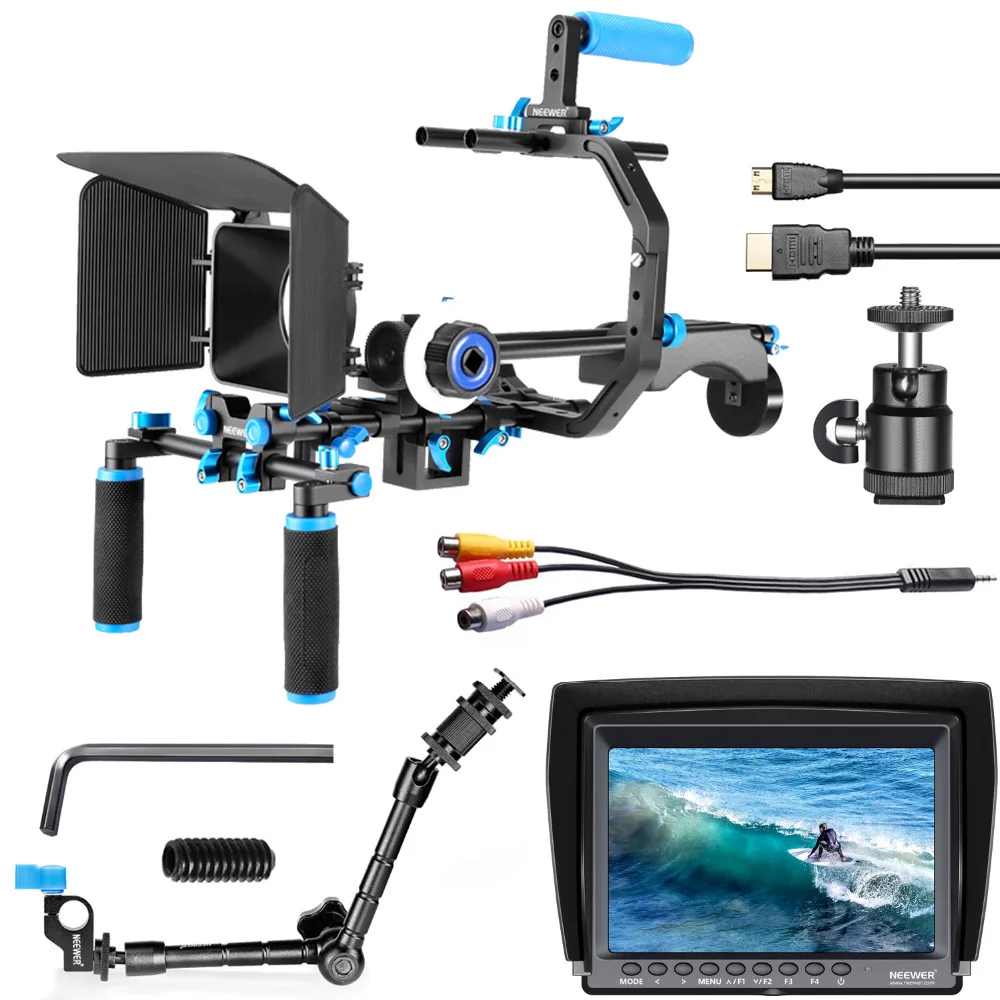

Neewer Film Movie Video Making System Kit with Screen Field Monitor and Magic Arm for Canon Nikon Sony DSLR Cameras Camcorders