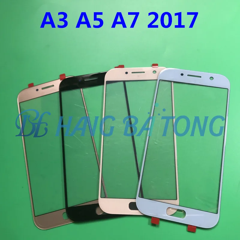 10 шт. оригинальное ЖК стекло для SAMSUNG Galaxy A3 A5 A7 2017 A320 A520 A720 переднее внешнее