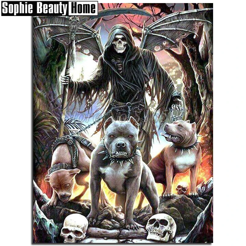 

DIY 5D Diamond Mosaic Animal Dogs Handmade Diamond Painting Cross Stitch Skull Rhinestones Diamond Embroidery Pattern 192009