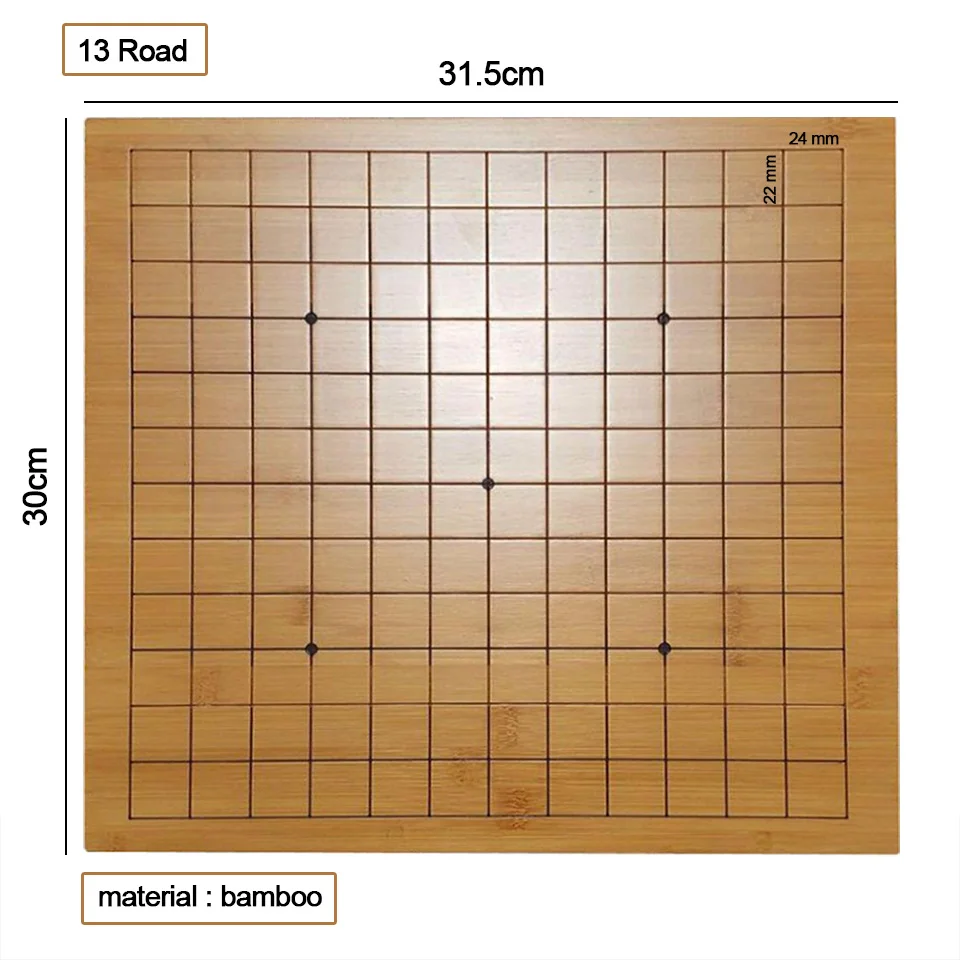 Бамбуковая доска Go Chess 13 Road и 9 Chessboard 30*31 5*2 см старая игра Weiqi International Checkers