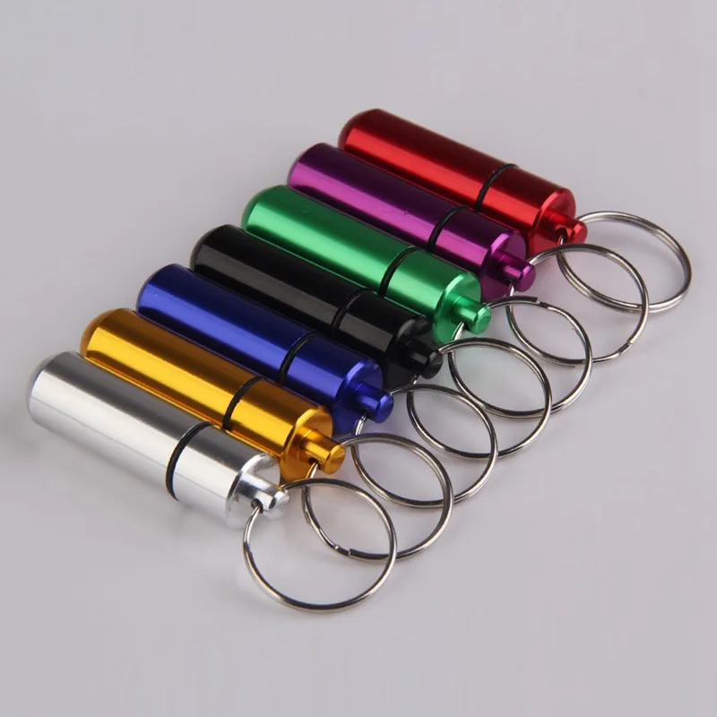 

Multifunction Tool Aluminum Alloy Waterproof Small Gallipot Cartridge Keychain Outdoor First Aid Survival Practical Kits 2017