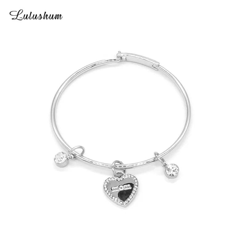 

SANYU Fit Pandora Bracelet 2019 New Style Elegant Copper Material Temperament Not Silver Heart-shaped Pendant Bangles For Women