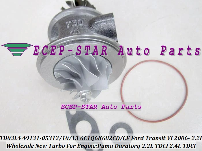 TURBO TD03L4 49131-05312 49131-05310 49131-05313 6C1Q6K682-CD Turbocharger For Ford Transit VI 2006-08 Duratorq V347 2.2L TDCI 49131-05210 (5)