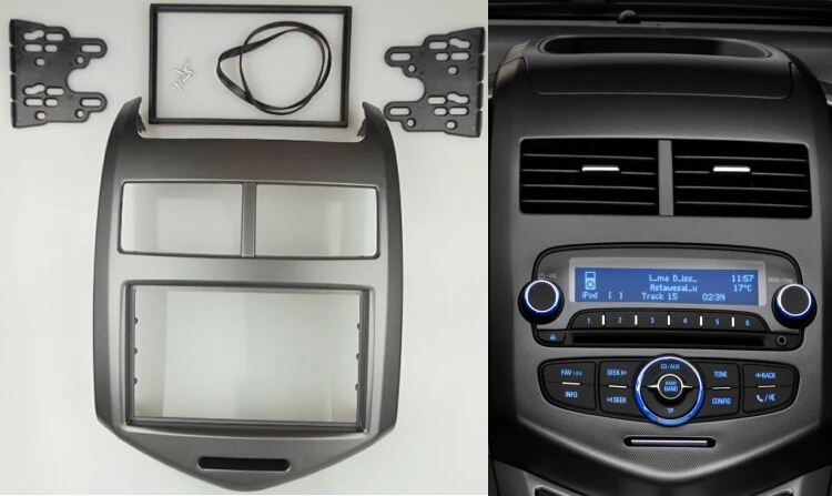 

Double Din Fascia for 2011 CHEVROLET AVEO Radio DVD Stereo Panel Dash Mount Install Trim Kit Frame