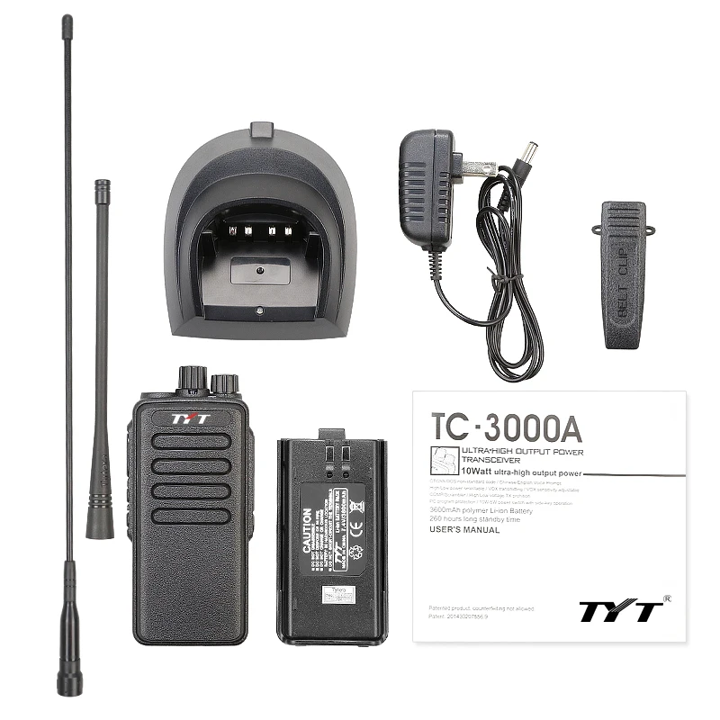 Бесплатная доставка TYT Walkie Talkie TC 3000A UHF 400 520MHz 10W Максимальная мощность портативный