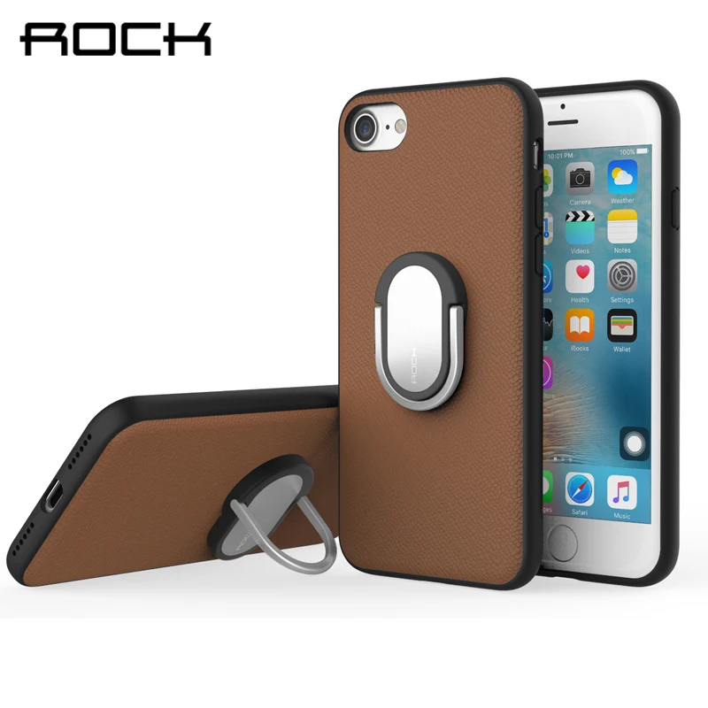 Чехол ROCK для iPhone 7 Plus с кольцом держателем мягкий чехол из ТПУ подставкой и мужчин