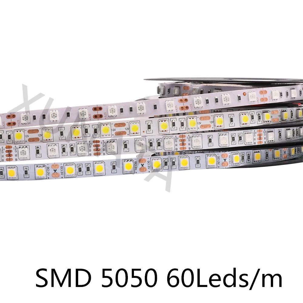 5 м/лот DC12V SMD 2835 5050 лента света 60leds/M Водонепроницаемый белый/теплый белый супер яркий 5054 гибкие светодиодные полосы