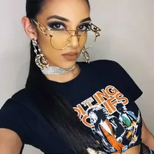 Модные солнцезащитные очки es для женщин стимпанк Панк стекло es бренд прозрачное стекло близорукость UV400 панк de sol gafas de sol mujer