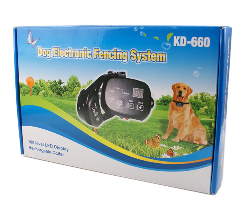 KD660-1 Подземный Электрический Забор Pet шоковый ошейник для собак водонепроницаемый и перезаряжаемый