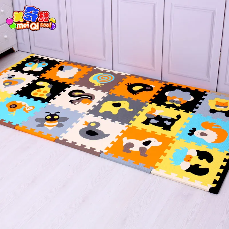 meiQicool 18pcs with long edges baby EVA Foam font b Play b font Puzzle font b