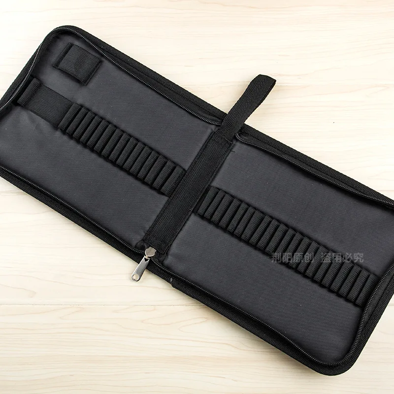 36/48/72 Holes Folded Canvas School Pencils Case Professional Colored Pencil Bag Case Portable Zipp