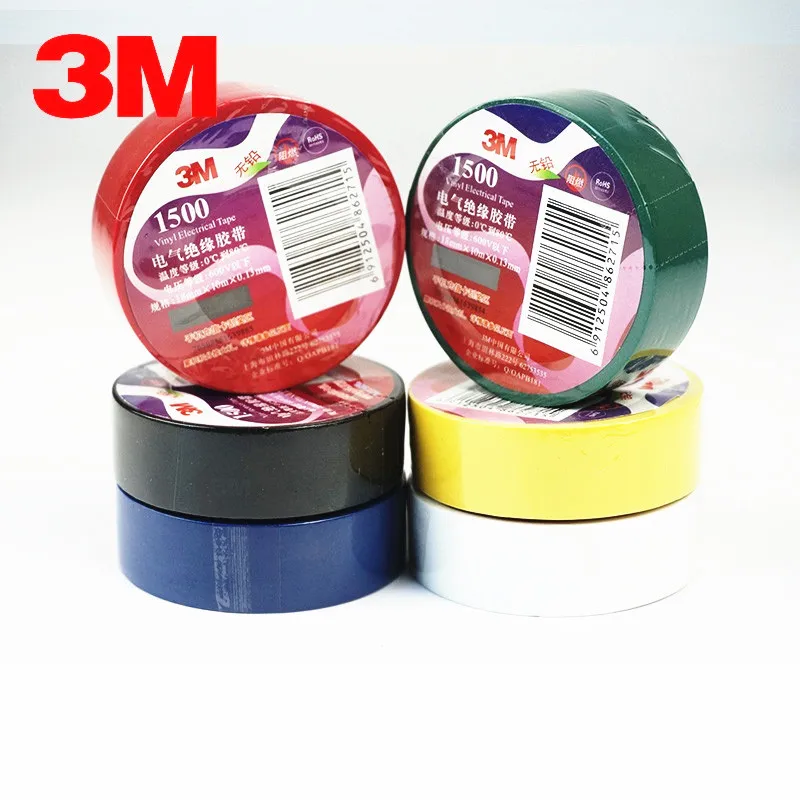 

1 Rolls 3M1500 electrical tape flame retardant lead-free PVC insulation tape 10M electrical fire rubber tape 18mm * 10m