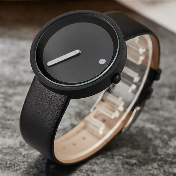Креативные уникальные простые кварцевые модные часы крутые минималистичные Стильные наручные часы из нержавеющей стали в горошек и линии дизайнерские наручные часы - Цвет: QP003