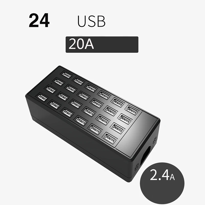 100 Вт 24 порта Мульти USB Зарядное устройство Док станция универсальная для xiaomi mi