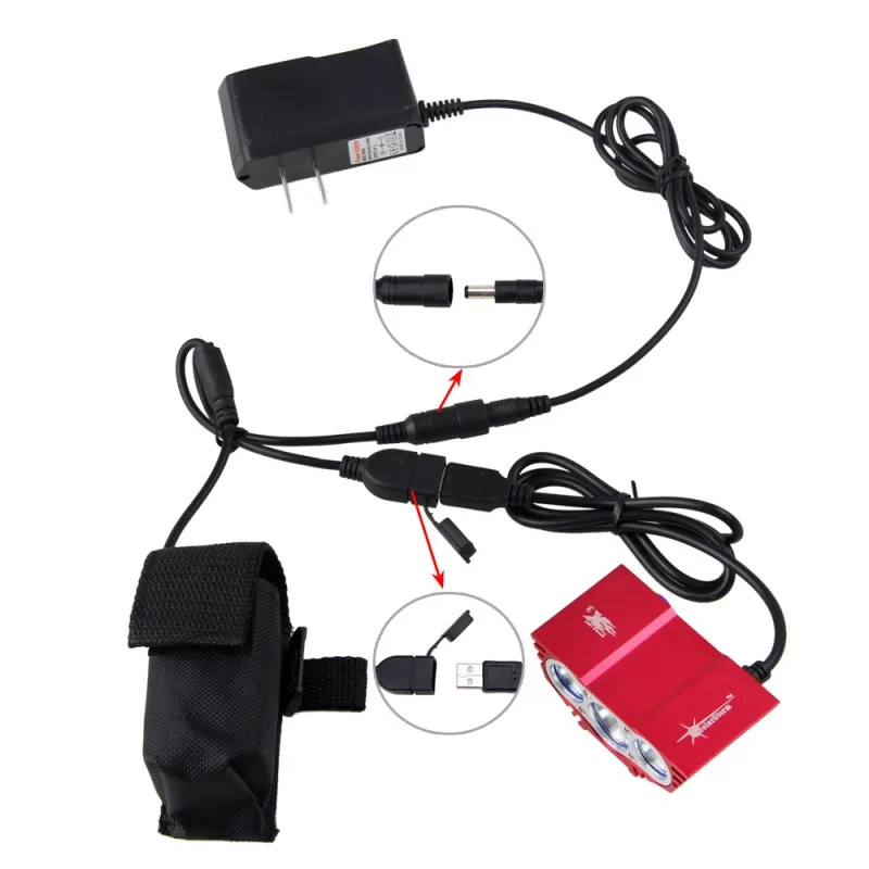 Flash Deal USB 10000LM LED Bike Headlamps3XT6 LED Bike Light Front Handlebar Torch +Rechargeable 4x18650 Battery+Charger 12 Flash Deal USB 10000LM LED Bike Headlamps3XT6 LED Bike Light Front Handlebar Torch +Rechargeable 4x18650 Battery+Charger 12