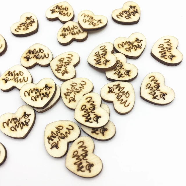 100pcs 2cm DIY Natural Wooden Heart Shapes MADE WITH LOVE for Weddings  Plaques Art Craft Embellishment Sewing Decoration Buttons - AliExpress