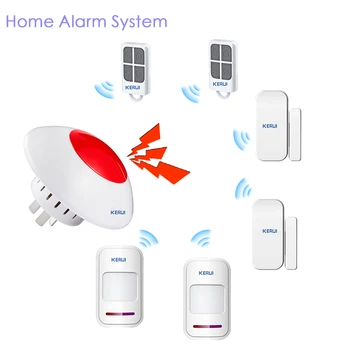 

Wireless Simple Design Flash Strobe Indoor Siren Alarm Horn Red Sound Light Siren 433Mhz Home Burglar Security Alarm System