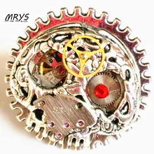 steampunk gothic skeleton skull ring one stainless steel adjustable ring watch parts men women boy girl antique vintage jewelry