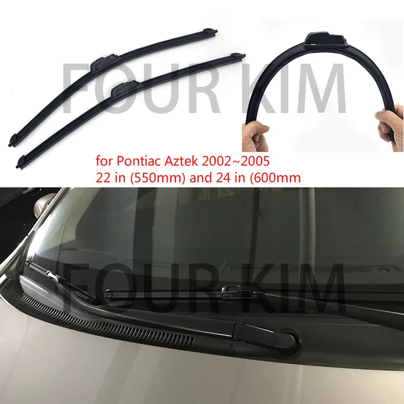 for Pontiac Aztek 20022005 Car Windscreen Wiper Frameless U J Hook