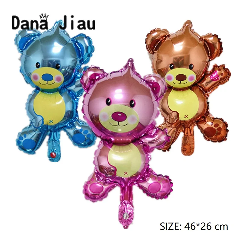 

Mini blue/pink/coffee bear aluminium foil balloon kids 100days birthday party toy wedding gift decoration balloons