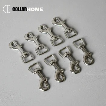 

50pcs Metal dog clasp strong clip hook hardware for 5/8" (15mm) DIY dog leash pet strap belt bag chain buckle accessories Silver