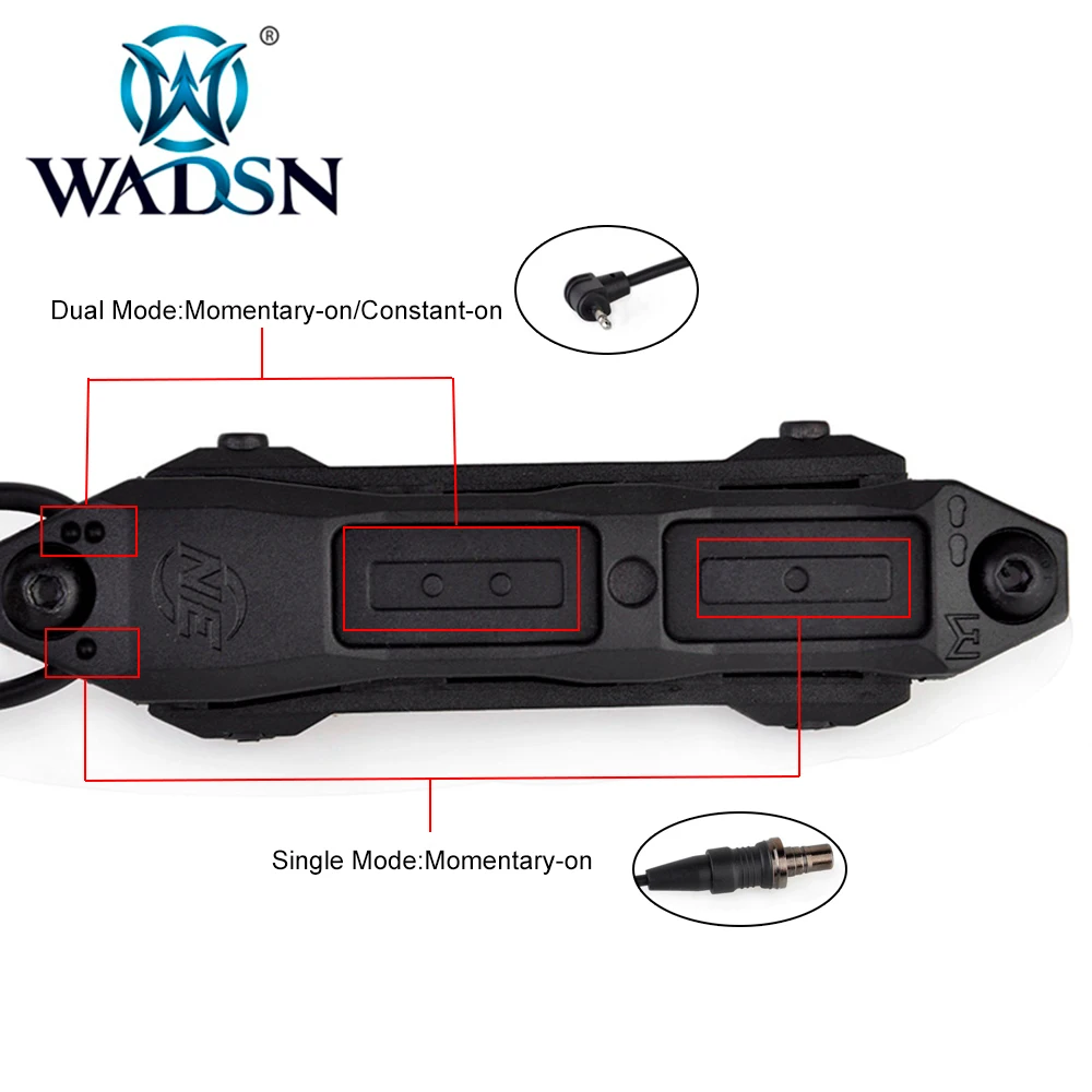 WADSN Surefir M600C Tactical Flashlight Softair DBAL-D2 RED Laser IR lazer Double Control Switch Airsoft Hunting Weapon Lights