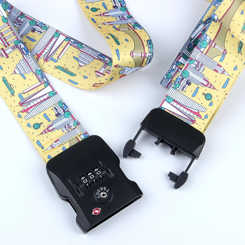 JULY'SONG Travel TSA Password Lock Suitcase Strap Adjustable Luggage Case Belt Polyester Safe Travel Accessories JULY'SONG Travel TSA Password Lock Suitcase Strap Adjustable Luggage Case Belt Polyester Safe Travel Accessories