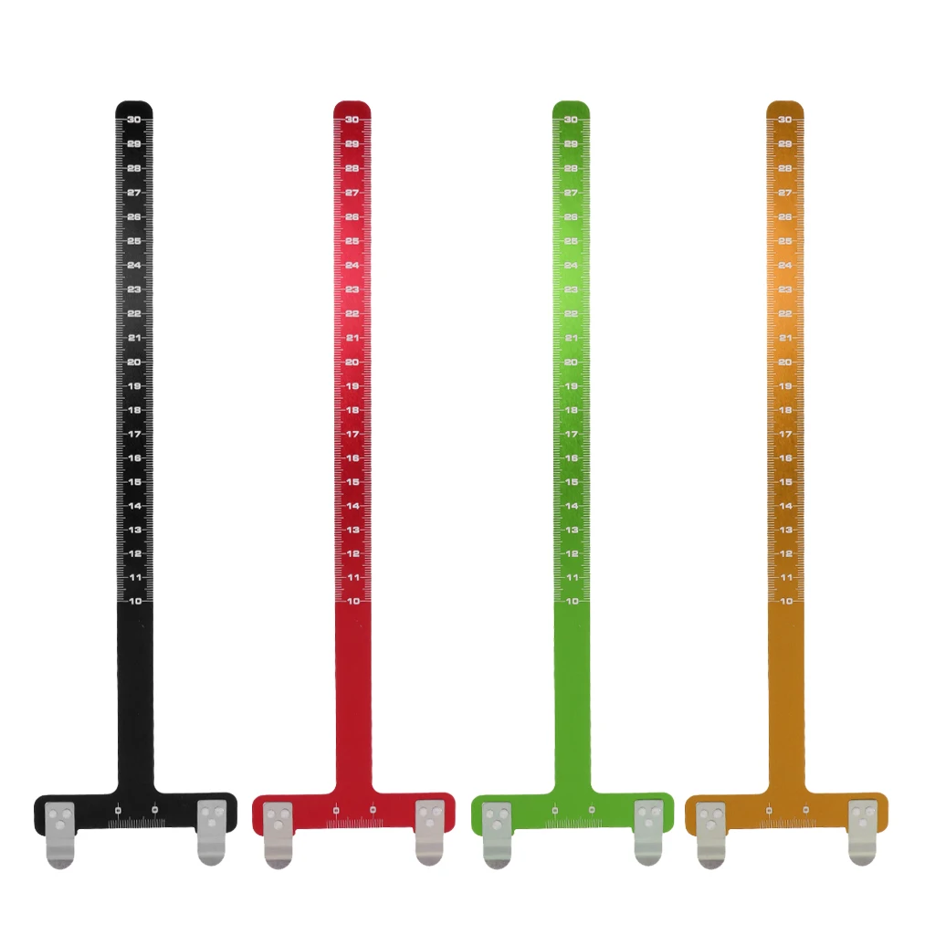 Outdoor Pro Archery Aluminum Alloy Ruler T Shaped Bow Square Tool for Recurve Compound Bows Longbow Tuning Nocking Point
