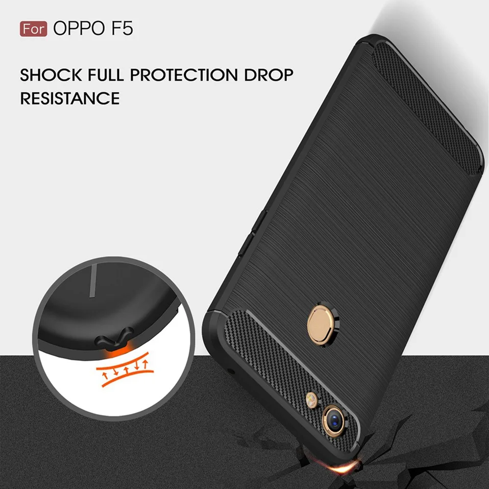 Carbon Fiber Case For OPPO F5 Soft TPU Silicon Luxury business Style TPU Case For OPPO F5  Back Phone Cover For OPPO F5 F5 Coque (6)