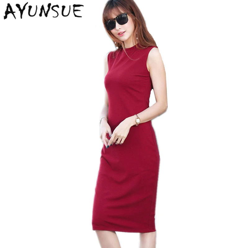 red cotton summer dress