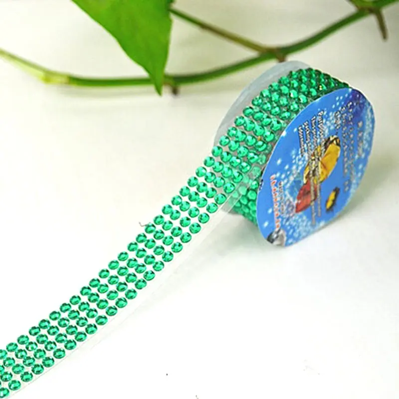 Fashion Lovely High Quality Self-Adhesive Acrylic Rhinestones Stick On Scrap Booking Craft Sticker Tape P7Ding